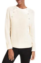 Women's J.crew Sweater With Jeweled Buttons - Ivory