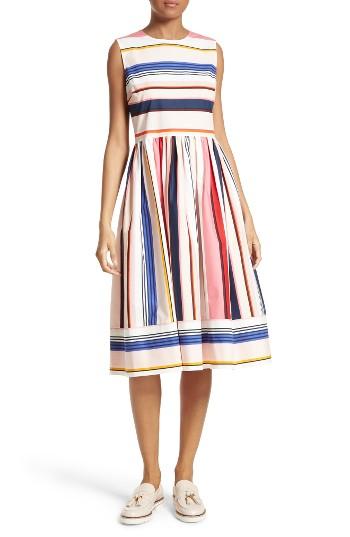 Women's Kate Spade New York Berber Stripe Fit & Flare Dress