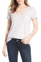 Women's Caslon Rounded V-neck Tee - Purple