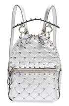 Valentino Garavani Mini Rockstud Metallic Leather Backpack - Metallic