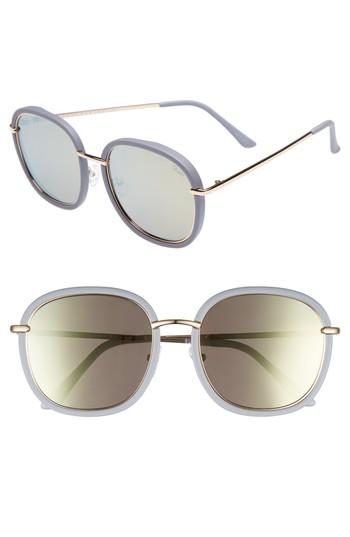 Women's Quay Australia Dreamy Ways 57mm Rectangular Sunglasses - Lilac Gold