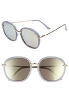 Women's Quay Australia Dreamy Ways 57mm Rectangular Sunglasses - Lilac Gold
