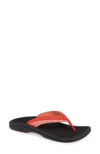 Women's Olukai Ohana Koa Flip Flop M - Orange