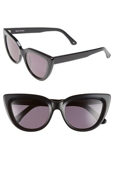 Women's Sunday Somewhere 'laura' 54mm Cat Eye Sunglasses - Black