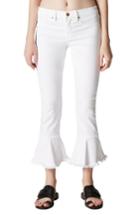 Women's Blanknyc Great White Ruffle Hem Jeans - White