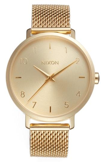 Women's Nixon The Arrow Milanese Mesh Strap Watch, 38mm