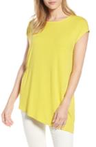 Women's Eileen Fisher Asymmetrical Stretch Jersey Top, Size - Yellow