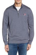 Men's Cutter & Buck Texans Shoreline Quarter Zip Pullover - Blue