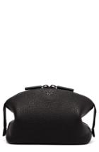 Dagne Dover Large Lola Leather Cosmetics Pouch, Size - Onyx