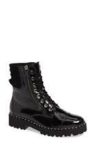 Women's Gabor Patent Combat Boot .5 M - Black