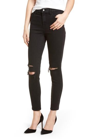 Women's J Brand Alana High Waist Ankle Skinny Jeans - Black