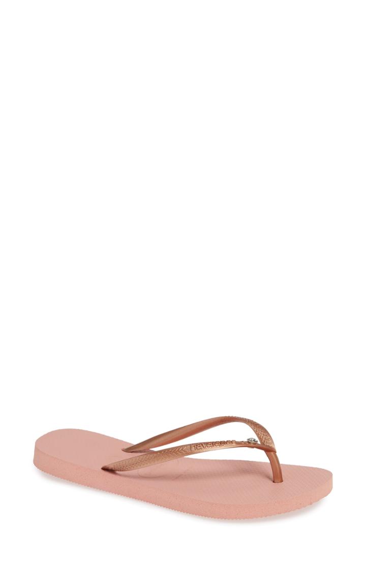 Women's Havaianas 'slim Crystal Glamour' Flip Flop Br - Pink