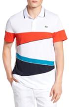 Men's Lacoste Sport Colorblock Pique Polo (m) - White