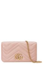 Women's Gucci Marmont 2.0 Leather Shoulder Bag - Pink