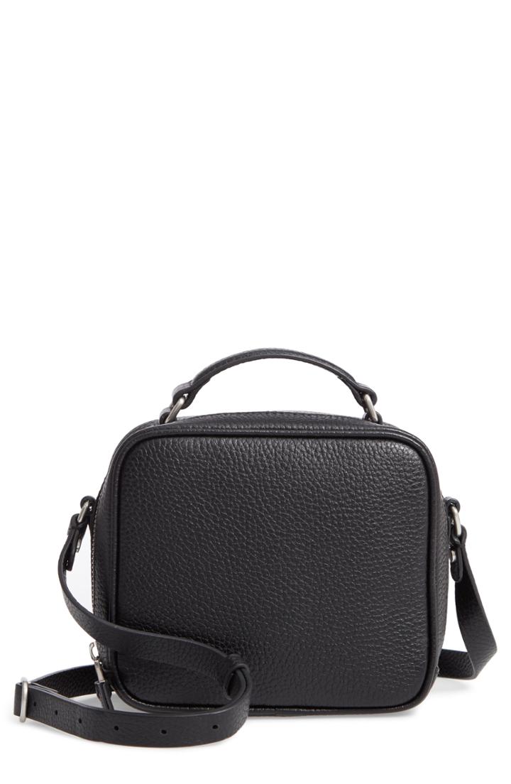 Treasure & Bond Ryan Leather Top Handle Crossbody Bag - Black