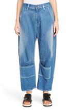 Women's Y's By Yohji Yamamoto Oversized Pocket Jeans - Blue