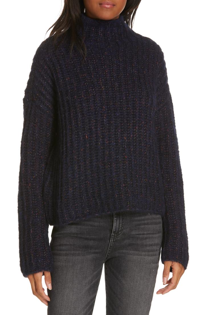 Women's La Ligne Funnel Neck Sweater - Blue