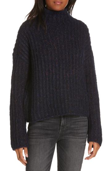 Women's La Ligne Funnel Neck Sweater - Blue