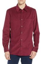 Men's French Connection 28 Wales Regular Fit Corduroy Shirt, Size - Red