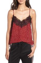 Women's Heartloom Andra Polka Dot Satin Camisole - Red