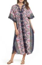 Women's Echo Sea Fan Paisley Cover-up Caftan - Blue