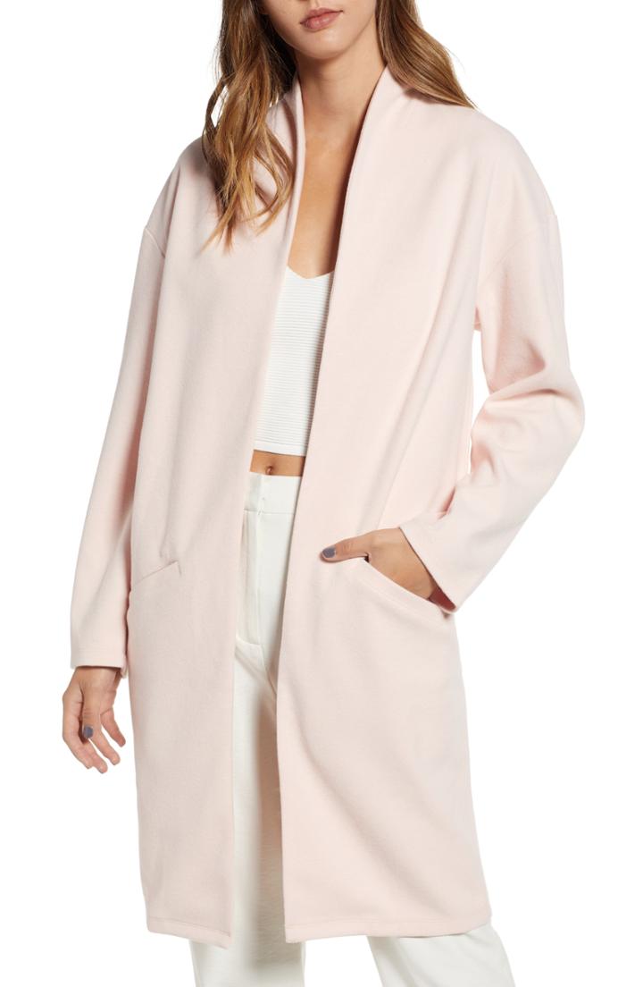 Women's Leith Open Front Midi Coat - Pink