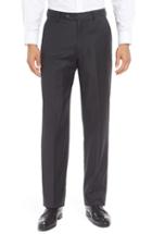 Men's Berle Flat Front Solid Wool Trousers X 30 - Grey
