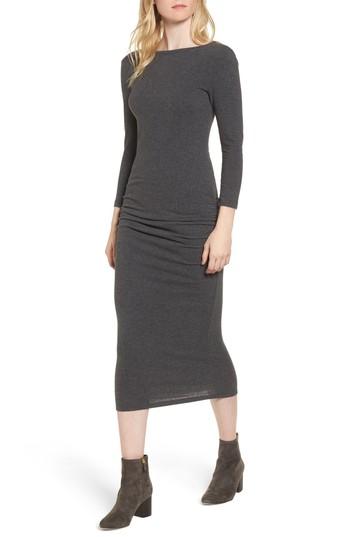 Women's James Perse Scoop Back Knit Dress - Grey