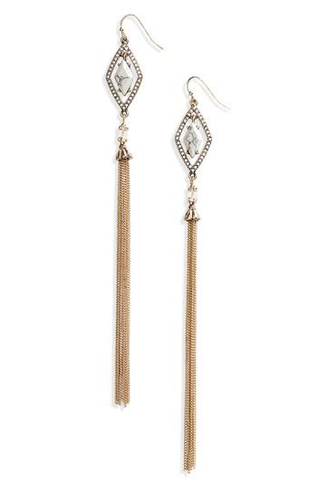 Women's Bp. Marbled Stone Tassel Earrings