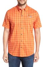 Men's Cutter & Buck Cleveland Browns - Fremont Regular Fit Check Sport Shirt - Orange