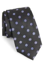 Men's Calibrate Cloisters Neat Silk Tie, Size X-long - Black