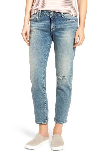 Women's Mavi Jeans Emma Ripped Slim Boyfriend Jeans - Blue
