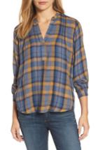 Women's Lucky Brand Plaid Top - Blue