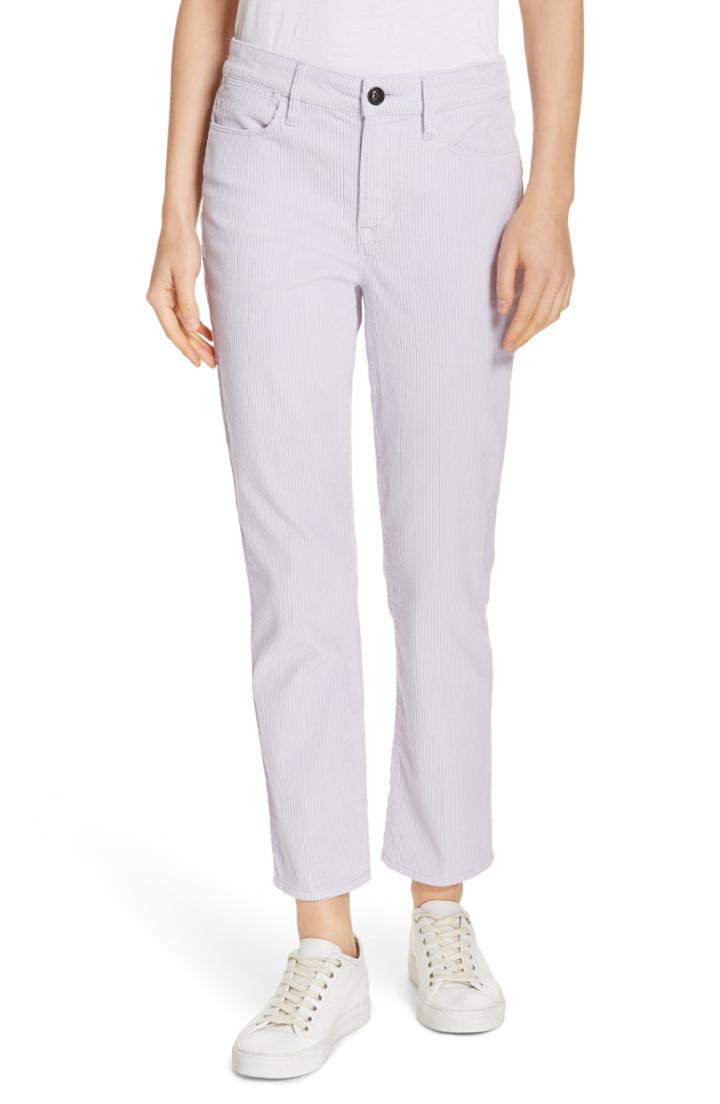 Women's Frame Corduroy Straight Leg Pants - Purple