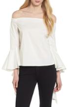 Women's Bishop + Young Gigi Ruffle Sleeve Off The Shoulder Top - White