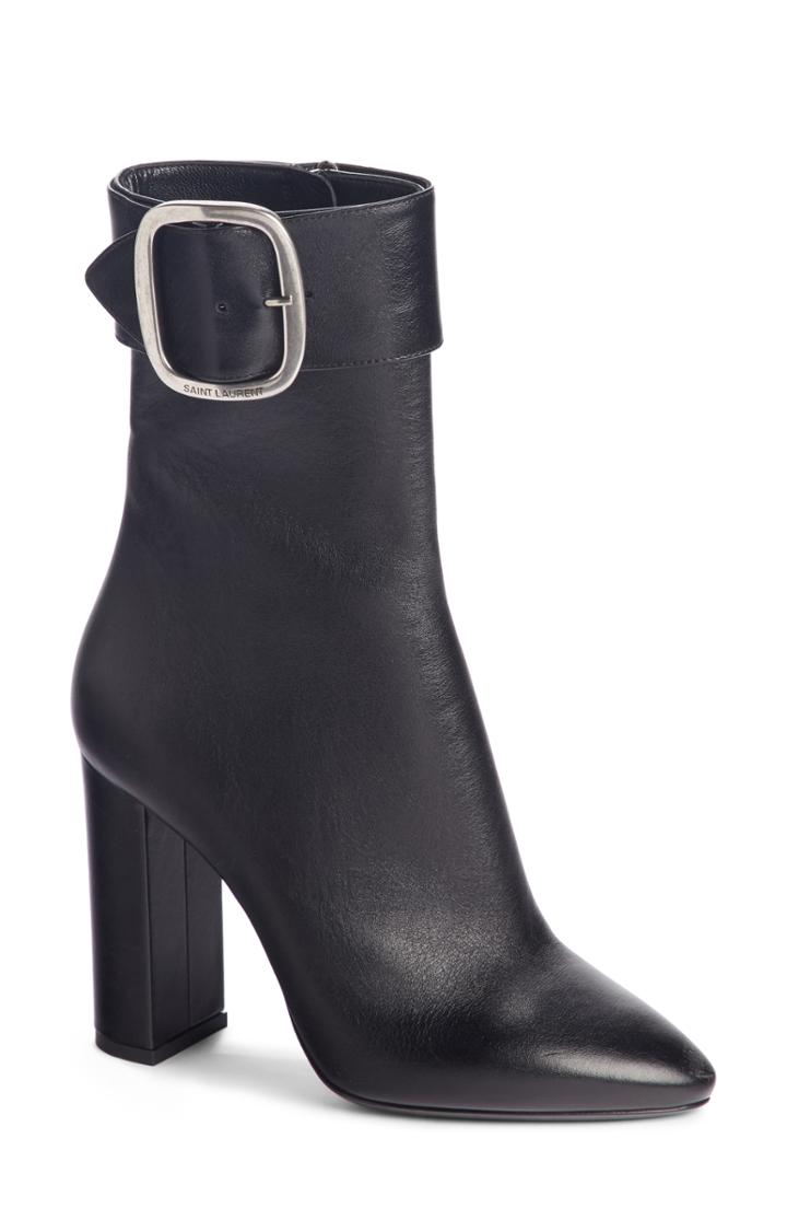 Women's Saint Laurent Buckle Bootie .5us / 35.5eu - Black
