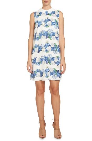Women's Cece Hydrangea Plaid Shift Dress