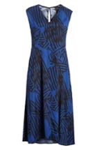 Women's Zero + Maria Cornejo Ribbon Print Stretch Silk Dress