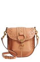 Frye Ilana Harness Perforated Leather Saddle Bag - Brown