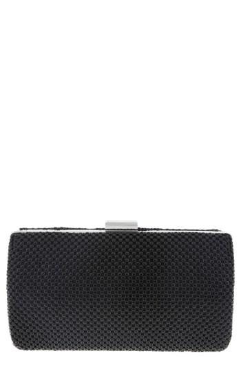 Nina Metal Mesh Box Clutch - Black