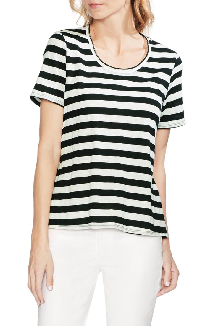Women's Vince Camuto Amour City Stripe Tee - Black