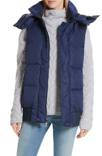 Women's Nordstrom Signature Hooded Puffer Vest - Blue