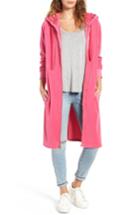 Women's Juicy Couture Longline Velour Hoodie - Pink