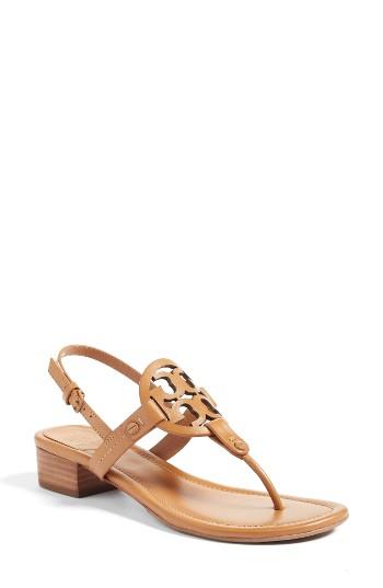 Women's Tory Burch Miller Block Heel Sandal M - Beige