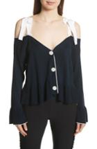 Women's Cinq A Sept Colby Off The Shoulder Cardigan - Blue