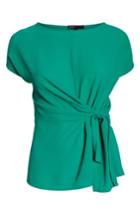 Petite Women's Gibson Tie Front Blouse P - Green