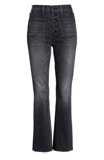 Women's Mother Hustler Patch Pocket High Waist Ankle Jeans
