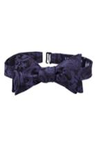 Men's Ted Baker London Patterned Embroidered Silk Bow Tie, Size - Blue
