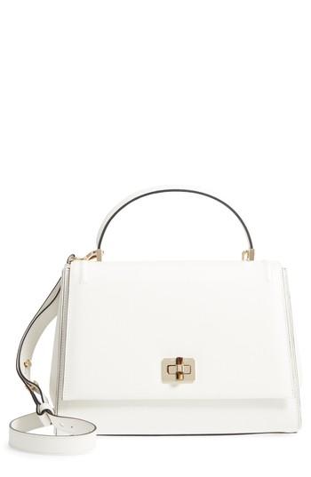 Serapian Milano Elena Leather Top Handle Satchel - White