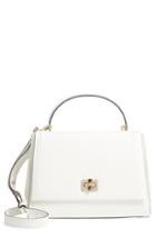 Serapian Milano Elena Leather Top Handle Satchel - White